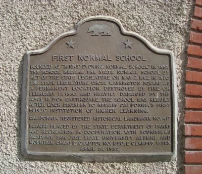 First Normal School Marker image. Click for full size.