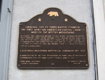 Original Site of Third Baptist Church Marker. Click for full size. Original Site of Third Baptist Church Marker image. Click for full size.