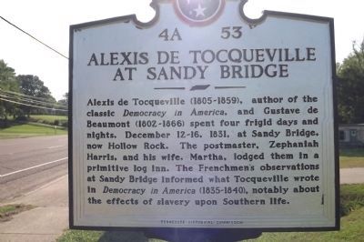 Alexis de Tocqueville At Sandy Bridge Marker image. Click for full size.