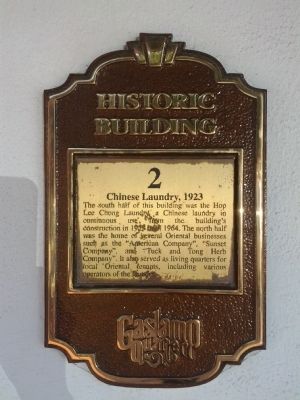 Chinese Laundry, 1923 Marker image. Click for full size.
