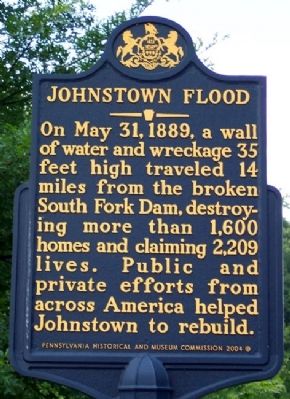 Johnstown Flood Marker image. Click for full size.