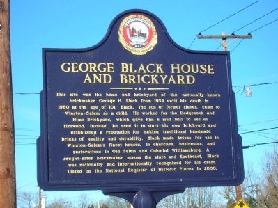George Black House and Brickyard Marker image. Click for full size.