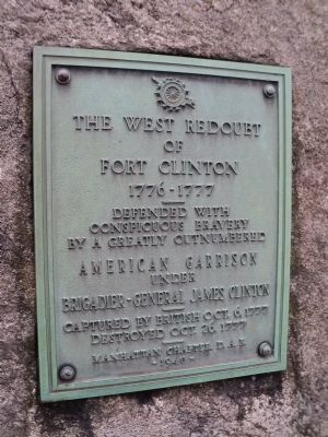 West Redoubt of Fort Clinton Marker image. Click for full size.