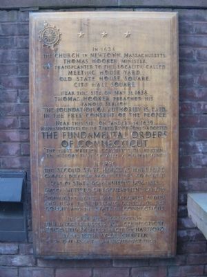 The Fundamental Orders of Connecticut Marker. Click for full size. The Fundamental Orders of Connecticut Marker image. Click for full size.