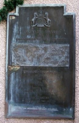 Forbes Road Plaque image. Click for full size.
