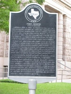 Fort Worth Marker image. Click for full size.
