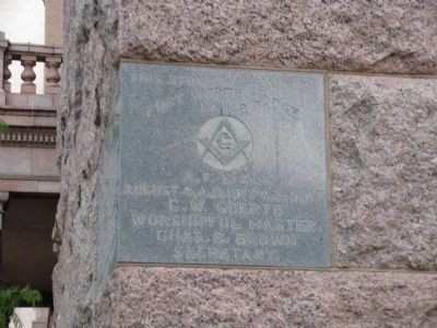 Masonic Hall Stone image. Click for full size.