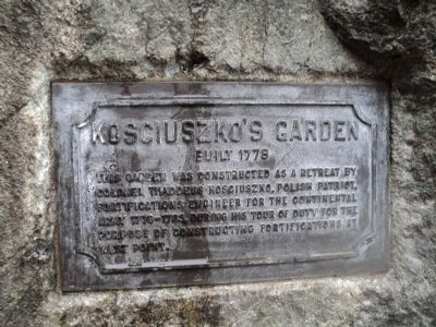 Kosciuszko’s Garden Marker image. Click for full size.