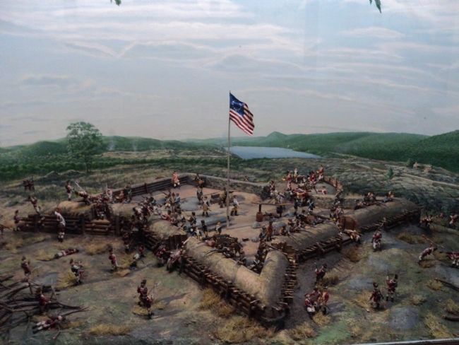 Attack on Fort Clintons Outer Redoubt image. Click for full size.