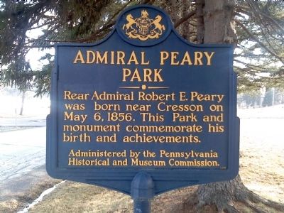 Admiral Peary Park Marker. Click for full size. Admiral Peary Park Marker image. Click for full size.