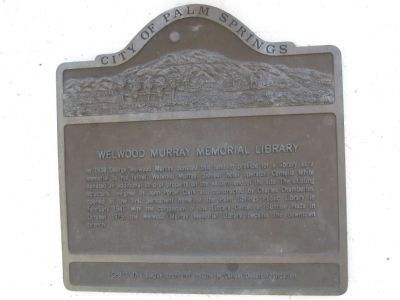 Welwood Murray Memorial Library Marker image. Click for full size.