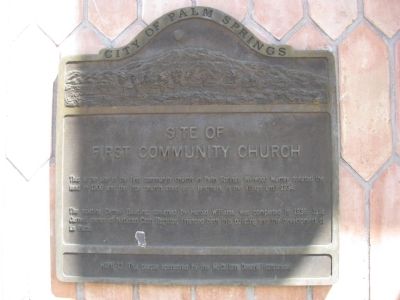 Site of First Community Church Marker image. Click for full size.