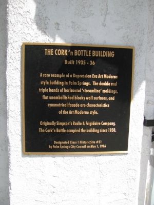 The Cork'n Bottle Building Marker image. Click for full size.