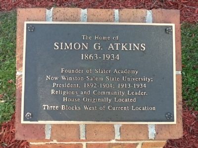 The Home of Simon G. Atkins Marker image. Click for full size.