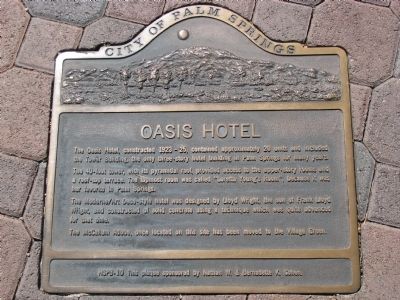 Oasis Hotel Marker. Click for full size. Oasis Hotel Marker image. Click for full size.