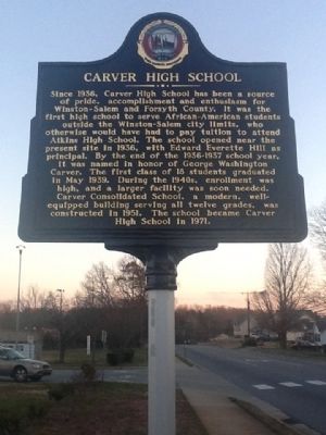 Carver High School Marker image. Click for full size.