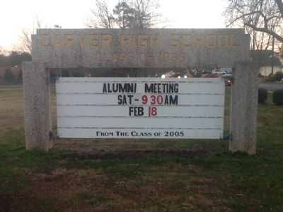 Carver High School sign image. Click for full size.