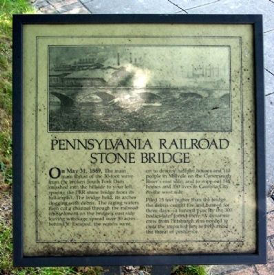 Pennsylvania Railroad Stone Bridge Marker image. Click for full size.