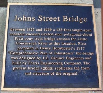 Johns Street Bridge Marker image. Click for full size.