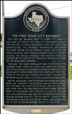 The First Texas City Refinery Marker image. Click for full size.