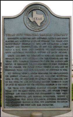 Texas City Terminal Railway Company Marker. Click for full size. Texas City Terminal Railway Company Marker image. Click for full size.