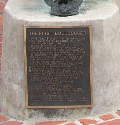 The First Bulldogger Marker image. Click for full size.