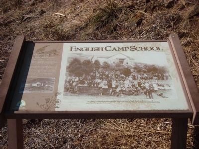 English Camp School Marker. Click for full size. English Camp School Marker image. Click for full size.