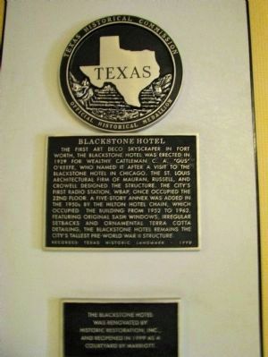Blackstone Hotel Marker image. Click for full size.