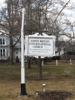South Britain Congregational Church Sign image. Click for full size.