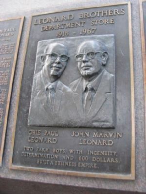 Leonard Brothers Department Store Marker (center). Click for full size. Leonard Brothers Department Store Marker (center) image. Click for full size.