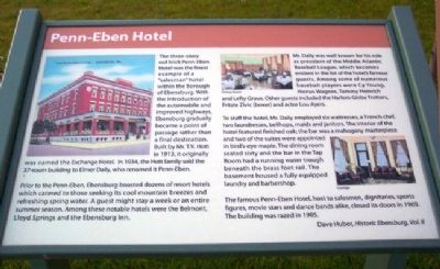 Penn-Eben Hotel Marker image. Click for full size.