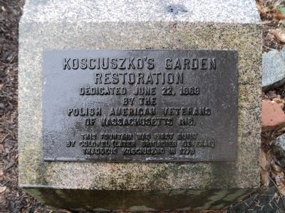 Kosciuszkos Garden Restoration Marker image. Click for full size.