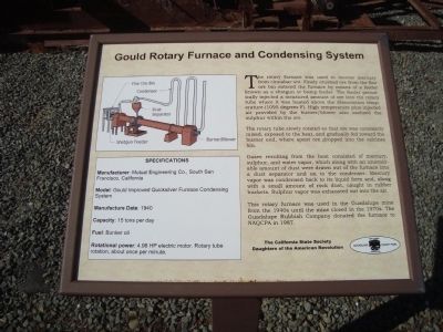 Gould Rotary Furnace and Condensing System Marker image. Click for full size.