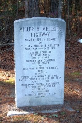 Miller H. Mellette Highway Marker image. Click for full size.