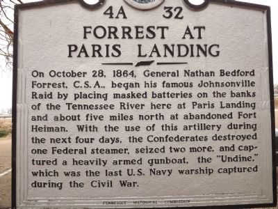 Forrest at Paris Landing Marker image. Click for full size.