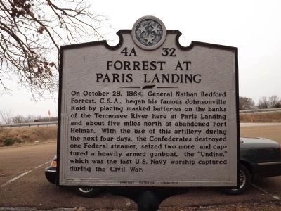 Forrest at Paris Landing Marker image. Click for full size.