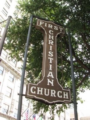 First Christian Church Sign image. Click for full size.