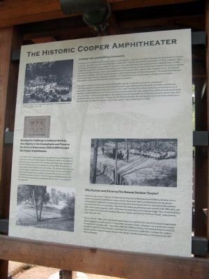 The Historic Cooper Amphitheater Marker image. Click for full size.