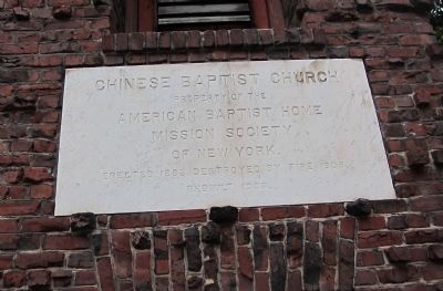 Plaque above the door on the Sacramento Street side of the Church image. Click for full size.