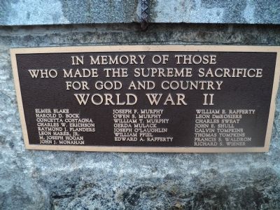Highland Falls World War II Memorial Marker image. Click for full size.