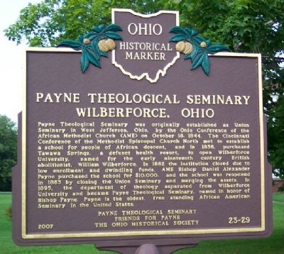 Payne Theological Seminary Marker image. Click for full size.