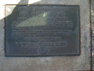 Luis Arguello Home Marker. Click for full size. Luis Arguello Home Marker image. Click for full size.