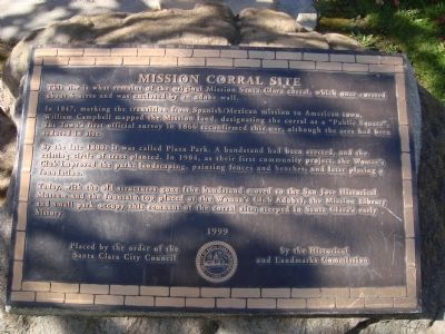 Mission Corral Site Marker image. Click for full size.