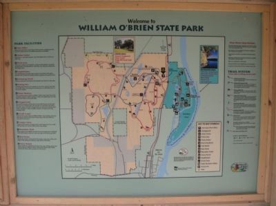 William O'Brien State Park Map image. Click for full size.