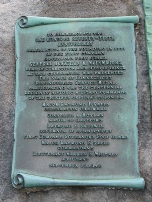 Governor's Foot Guard Marker image. Click for full size.