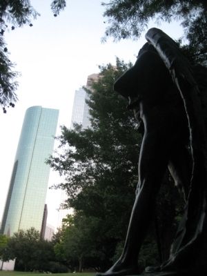 Sam Houston Park Monument image. Click for full size.