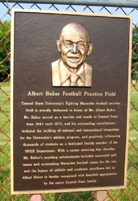 Albert Baker Football Practice Field Marker image. Click for full size.