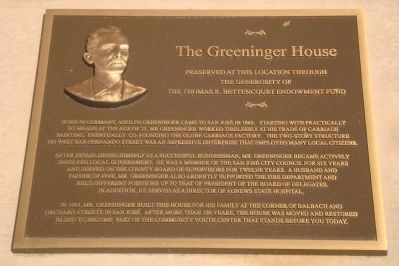 The Greeninger House Marker image. Click for full size.