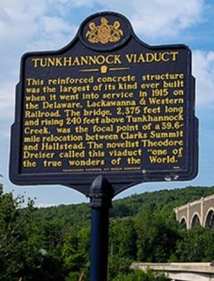 Tunkhannock Viaduct Marker image. Click for full size.
