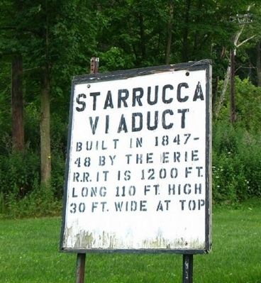 Starrucca Viaduct Old Sign. Click for full size. Starrucca Viaduct Old Sign image. Click for full size.